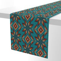 Aztec beaded 3D kilim motif