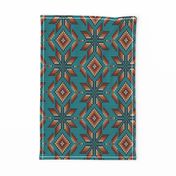 Aztec beaded 3D kilim motif