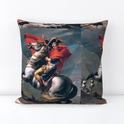 Napoleon Bonaparte  famous portraits french france emperor general military soldiers horses 18th century 19 century victorian wars battles army bicorne hat capes cannons artillery mountains clouds swords cutlass historical baroque neoclassical