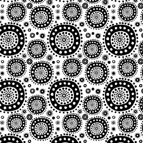 Doodle Dots Black And White