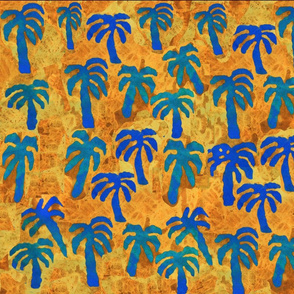 Foliage - Tropical Palms - Blue