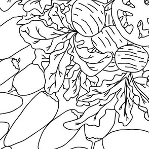 Crudité Bouquet Coloring Page