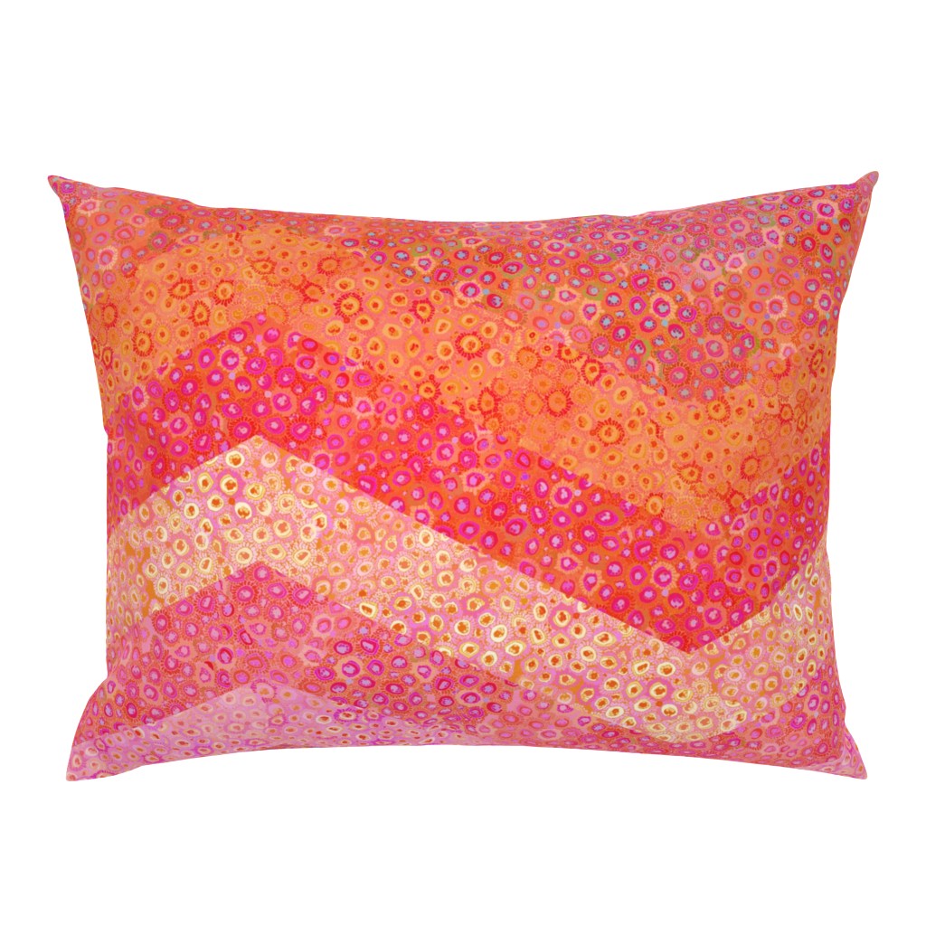 Chevron Quilt Live Coral Mango 150