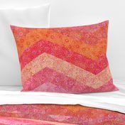 Chevron Quilt Live Coral Mango 150