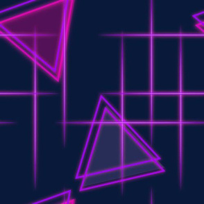 1980s neon triangles