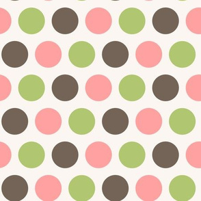 Retro watermelon polka dots