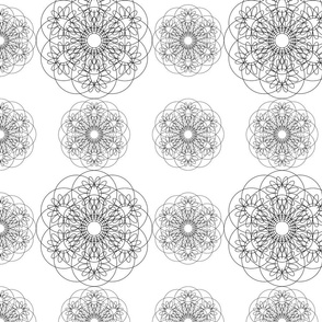 Linear floral pattern
