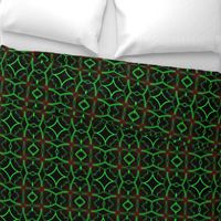 Bright geometric pattern - red and green