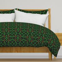Bright geometric pattern - red and green