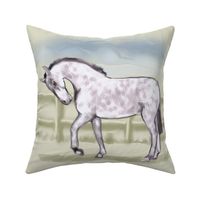 Dapple Gray Horse for Pillow