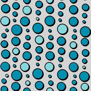 Blue Dots on Grey