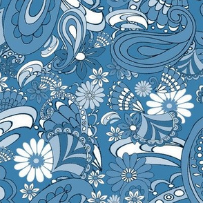 Harmonious Paisley blue