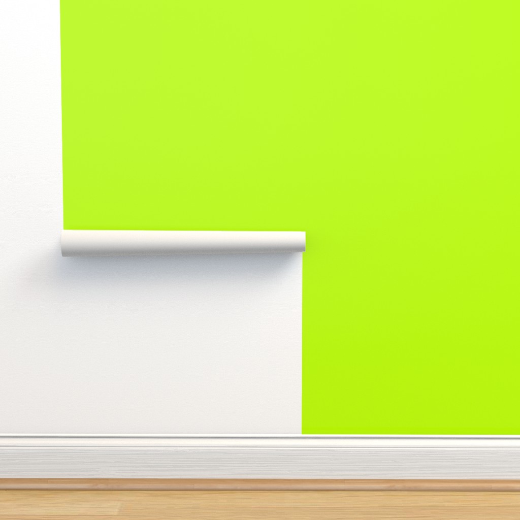 Bitter Lime Neon Green Yellow Solid Wallpaper | Spoonflower
