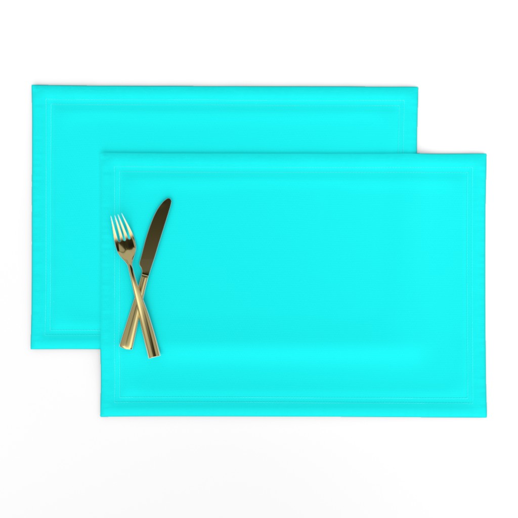 Bright Neon Aqua Blue Solid Coordinate