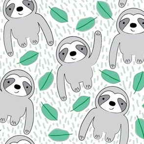 sloths-on-white