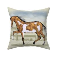Golden Bay Pinto Horse for Pillow