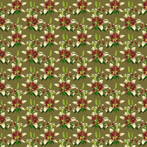 Dragon Lily on olive 4x4