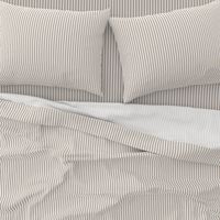 Mattress Ticking Narrow Striped Pattern in Dark Brown and White