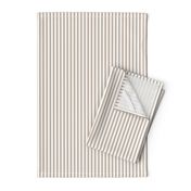 Mattress Ticking Narrow Striped Pattern in Dark Brown and White