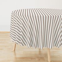 Mattress Ticking Narrow Striped Pattern in Chocolate Brown and White