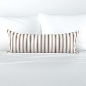 Mattress Ticking Narrow Striped Pattern in Chocolate Brown and White