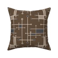 intersecting lines in brown, gray and tan