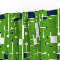 intersecting lines lime navy white