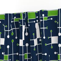 intersecting lines navy lime white