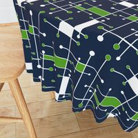 intersecting lines navy lime white