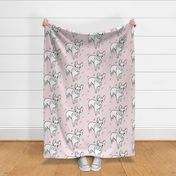 Frenchie on Blush- Large scale