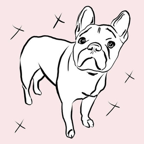 Frenchie on Blush- Large scale