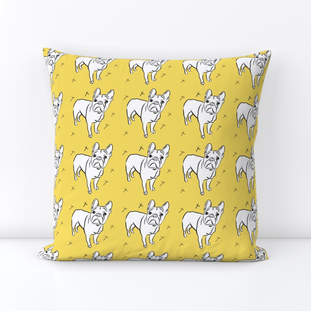 French Bulldog on Goldenrod Yellow