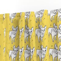 French Bulldog on Goldenrod Yellow