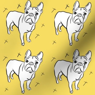 French Bulldog on Goldenrod Yellow