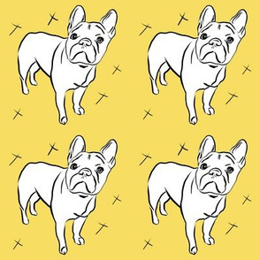 French Bulldog on Goldenrod Yellow