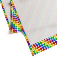 Diagonal Rainbow Mosaic on White