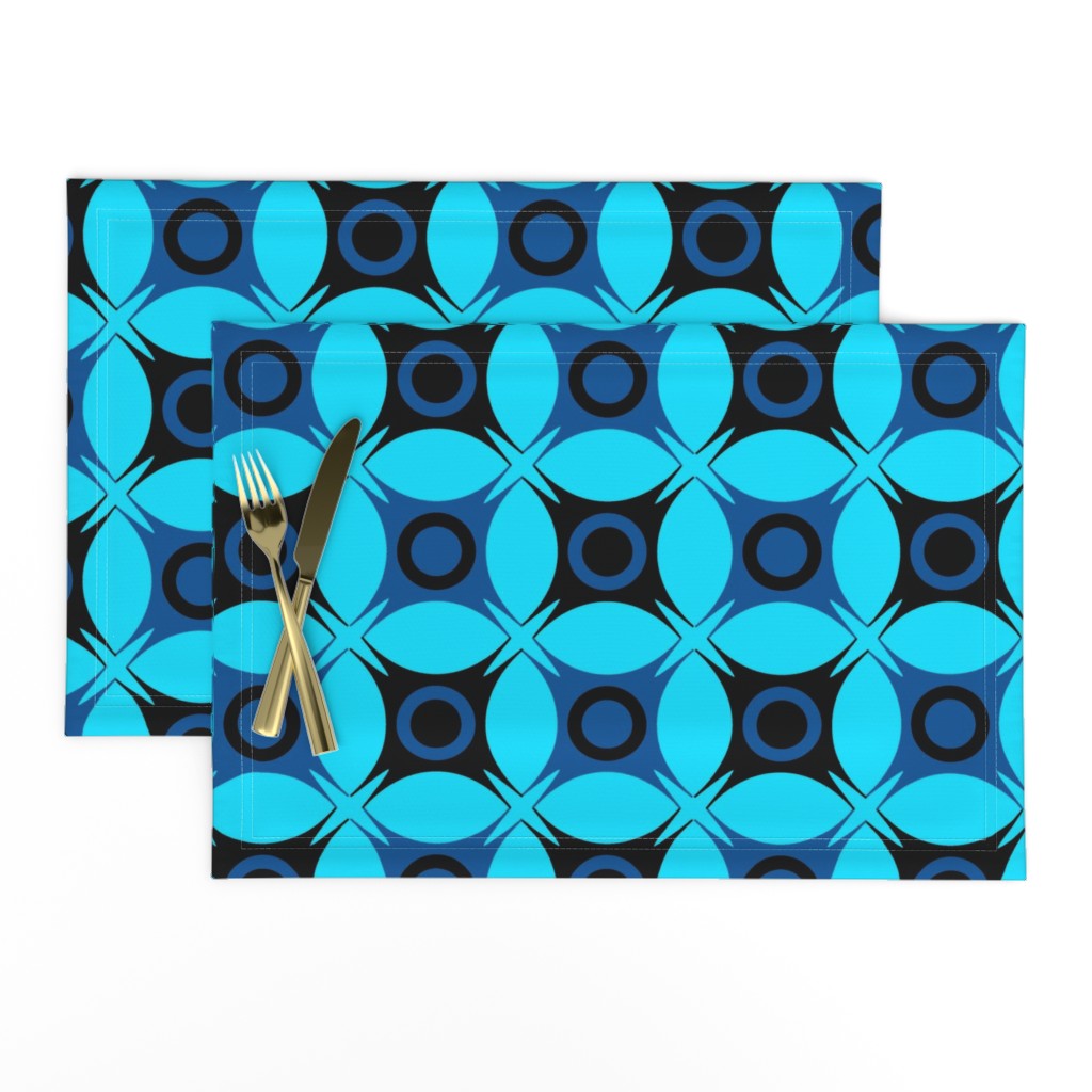 Retro Geometric blue