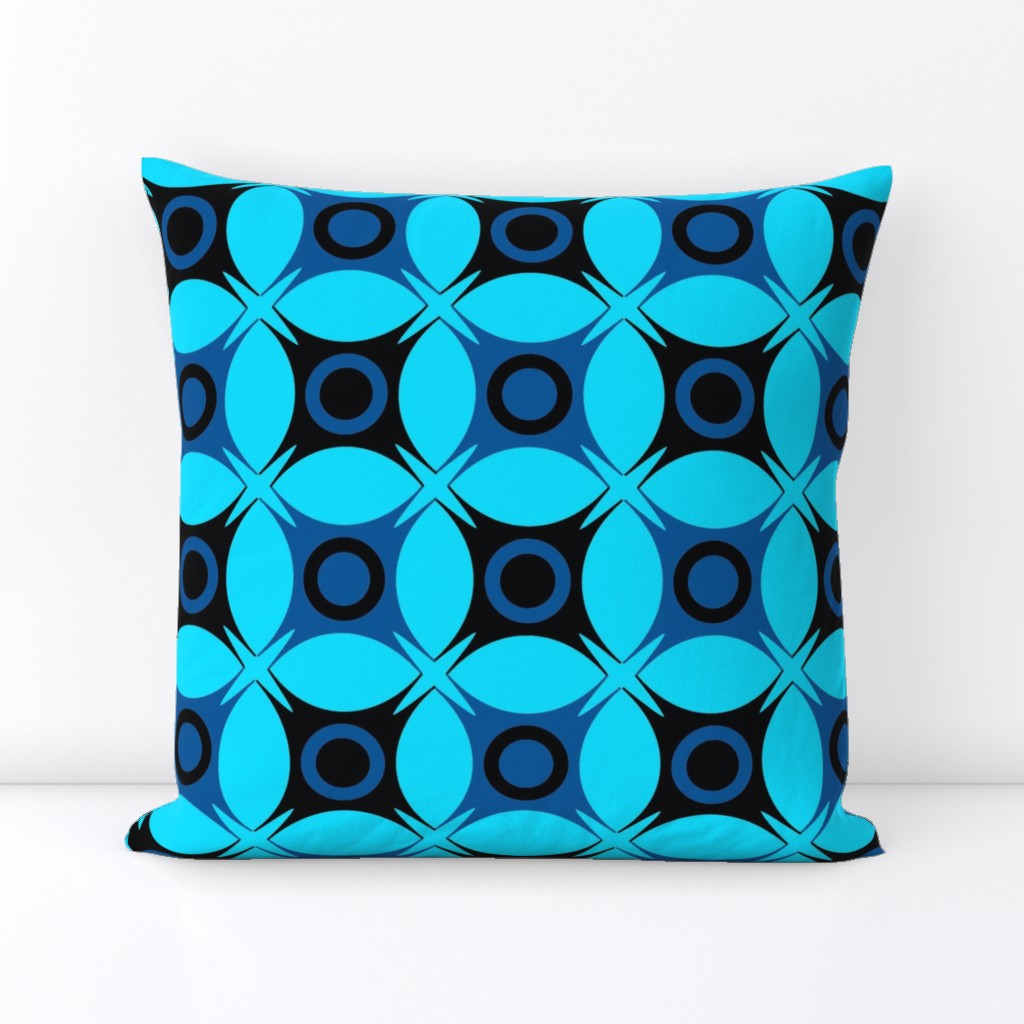 Retro Geometric blue