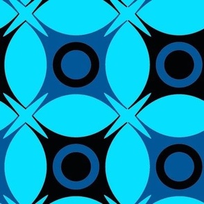 Retro Geometric blue