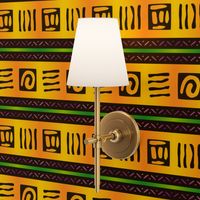 Bold African Tribal Markings in Gold