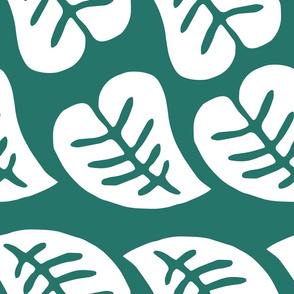 Retro Leaf pattern - Green