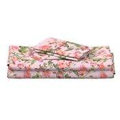 18"   Pierre-Joseph Redouté- Pierre-Joseph Redoute- Redouté fabric,Roses fabric-Redoute roses-Lovely Vintage Roses on Pink