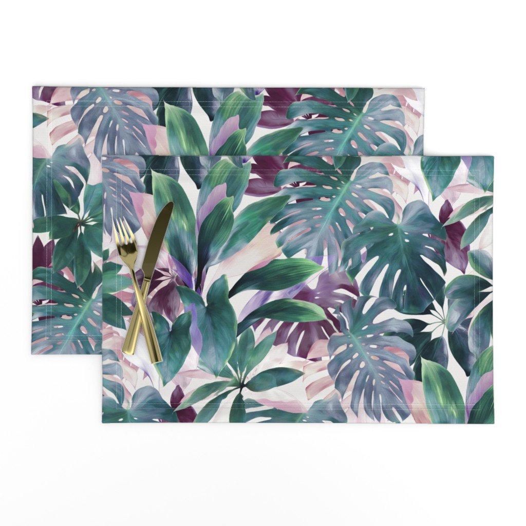 Tropical Emerald Jungle in light cool tones