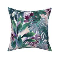 Tropical Emerald Jungle in light cool tones