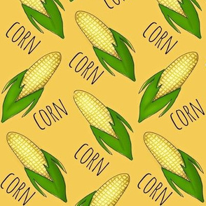 Corn on the Cob med Farmers Market / Corncob on Yellow 