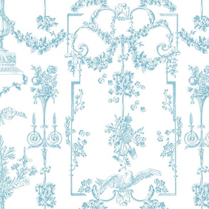 Pompadour Toile aqua 1