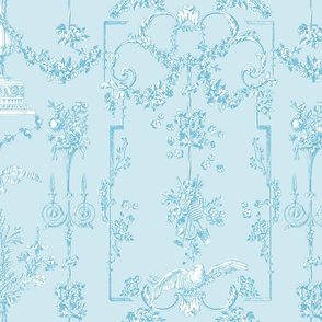 Pompadour Toile aqua 2