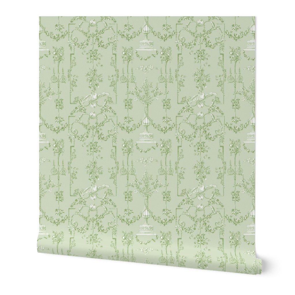 Pompadour Toile basil 2