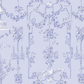 Pompadour Toile blue violet 2