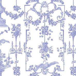 Pompadour Toile blue violet 3